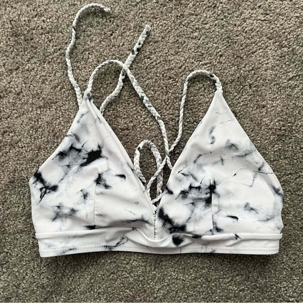 Shein marble bikini top